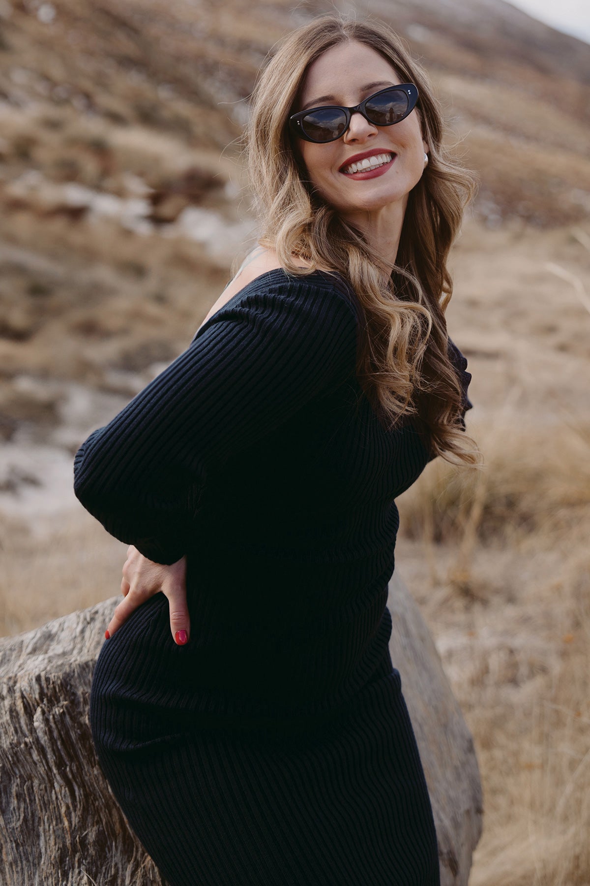 Merino Ribbed Dress - Deep Navy